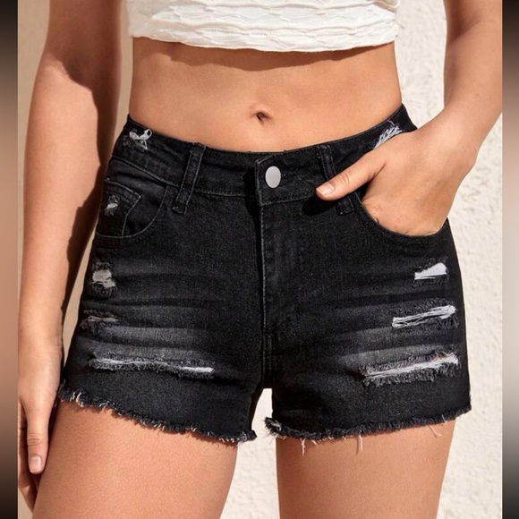 Boho distressed skinny jeans